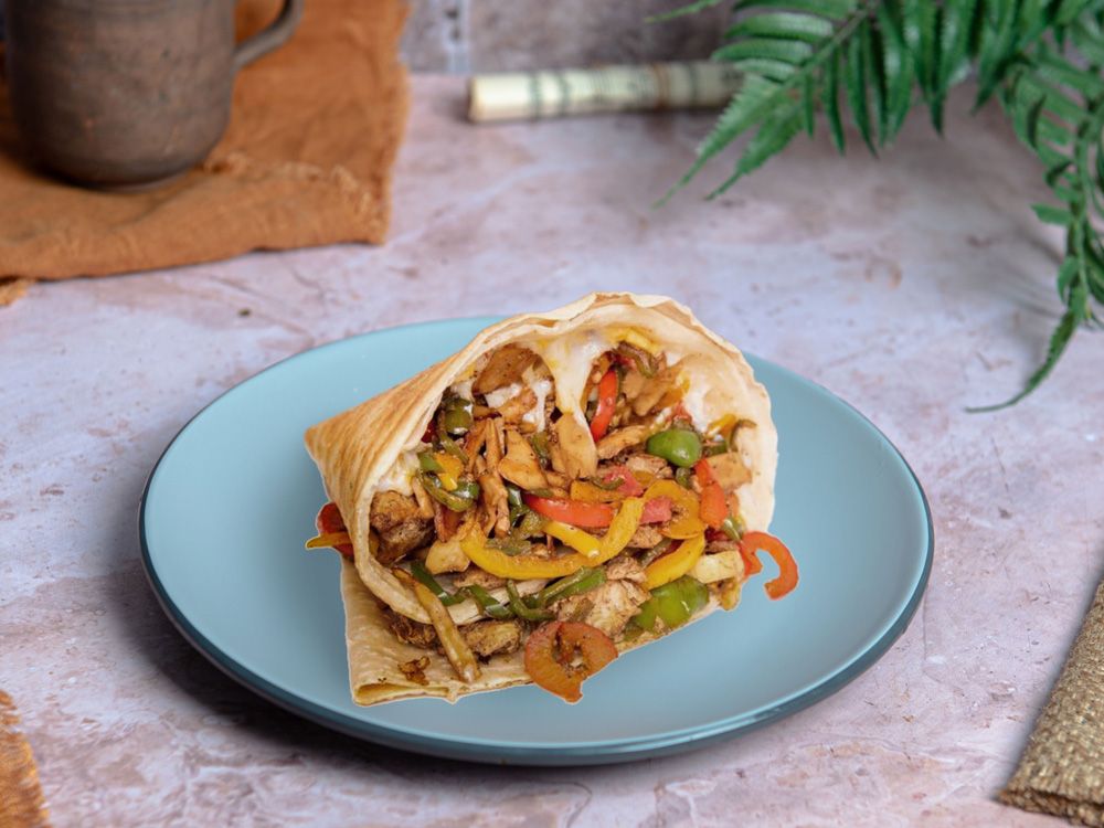 Chicken shawarma crepe