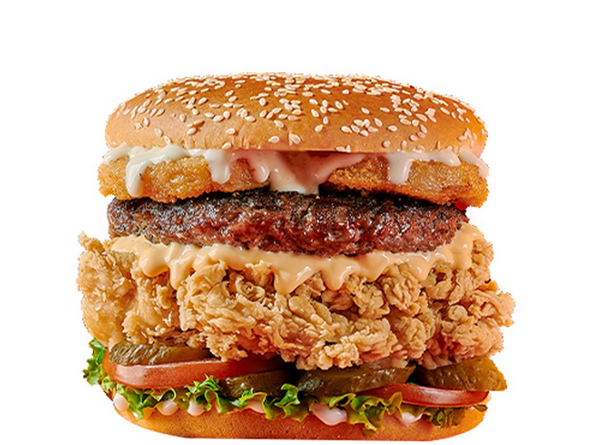 Crispy Double Burger Sandwich