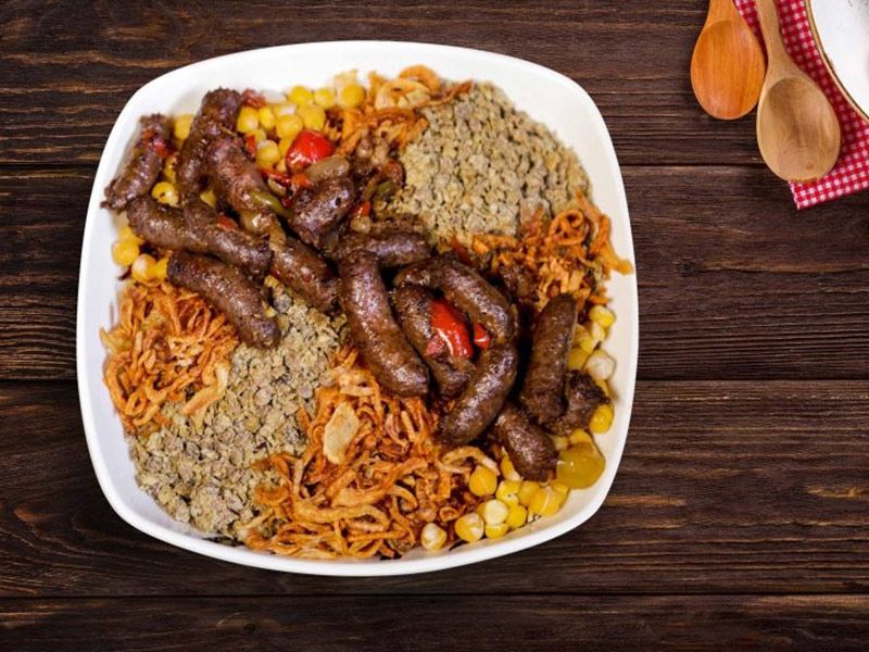 Koshary With Oriental Sausage