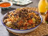 Koshari with liver