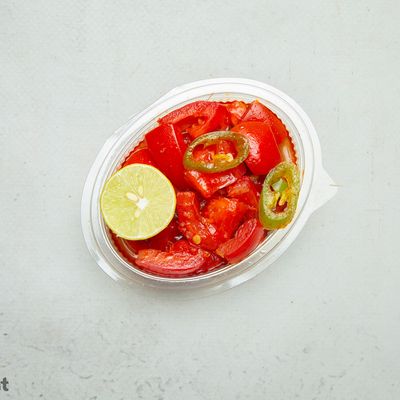 Tomatoes with seasoned