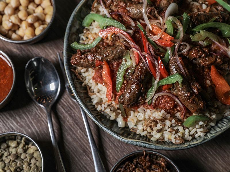 Koshary With Oriental Sausage