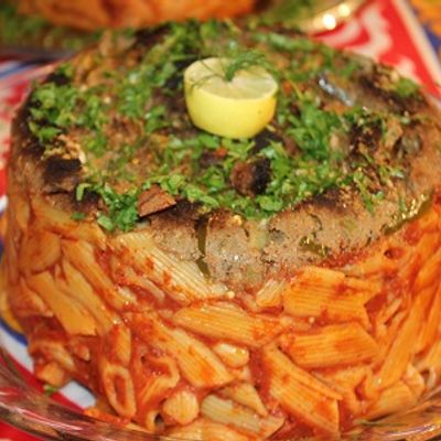 Mix Koshary With Liver Pasta Casserole