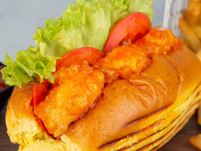 Shrimp kofta sandwich