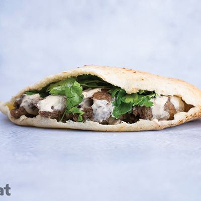 Kofta sandwich on charcoal