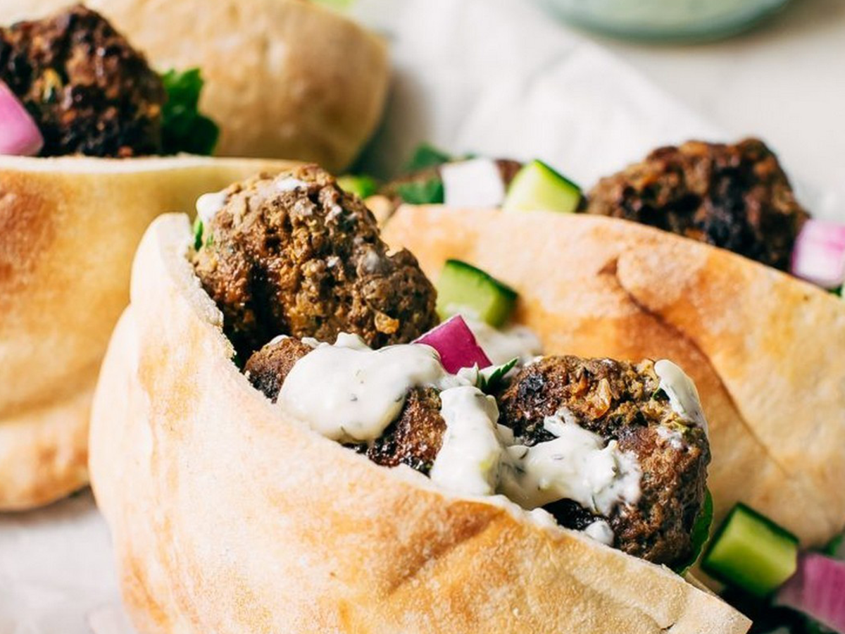charcoal meat kofta sandwich