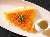 Charcoal Rough Nabulsi Konafa with Cheese and Syrup