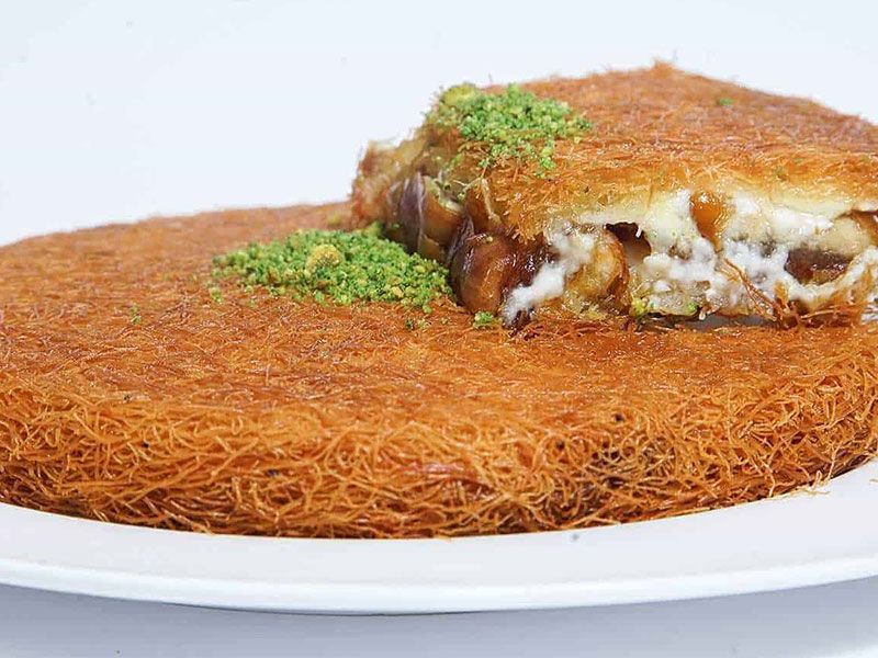 Charcoal Almonds And Saudi Dates Konafa