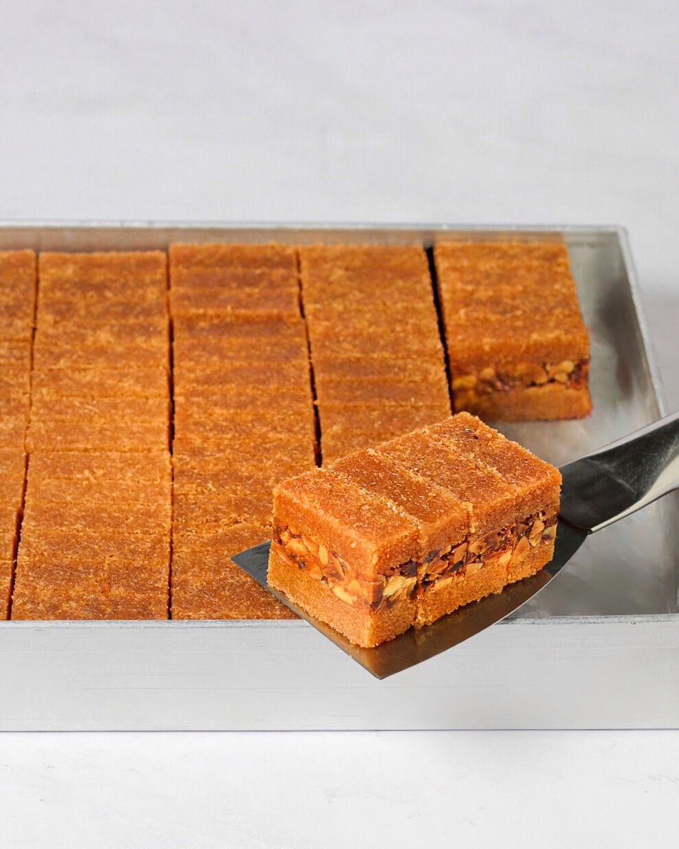 Kunafa with almond basma