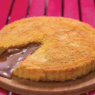 Family Konafa on charcoal With Nutella