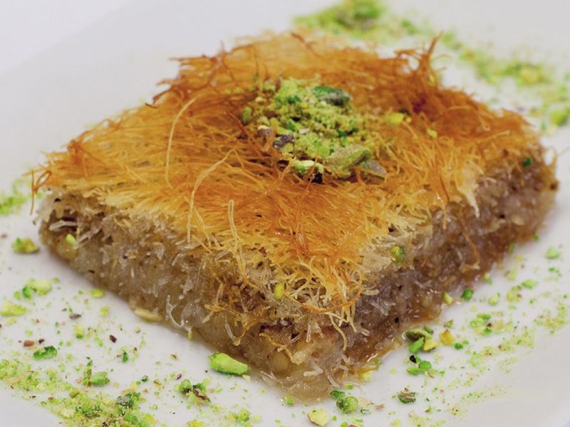 Konafa With Hazelnut And Almonds