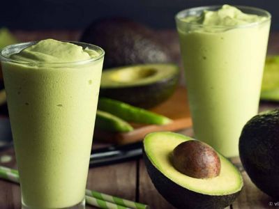 Avocado With Honey And Nuts Cocktail