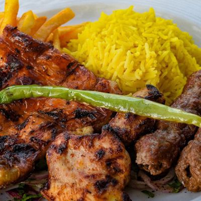 kilo of kofta with charcoal shish chicken