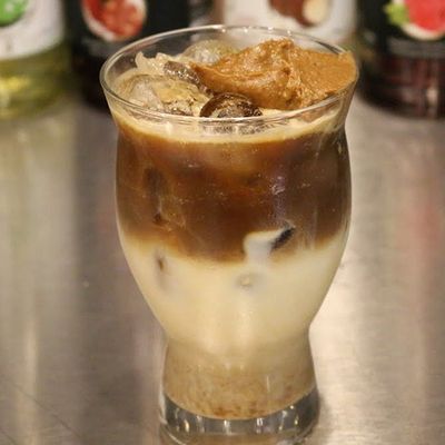 Iced lotus latte