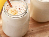 Iced banana with almond latte