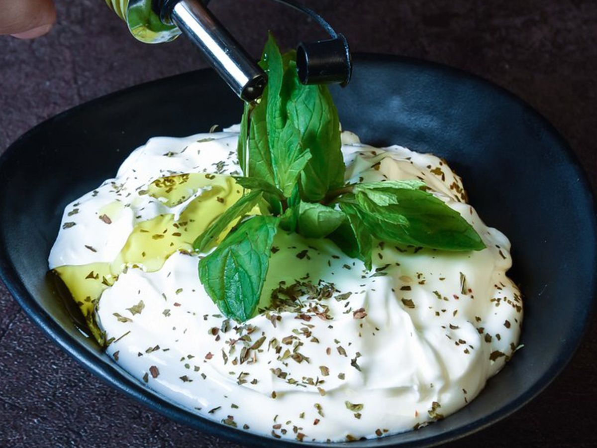 Labneh with mint Platter