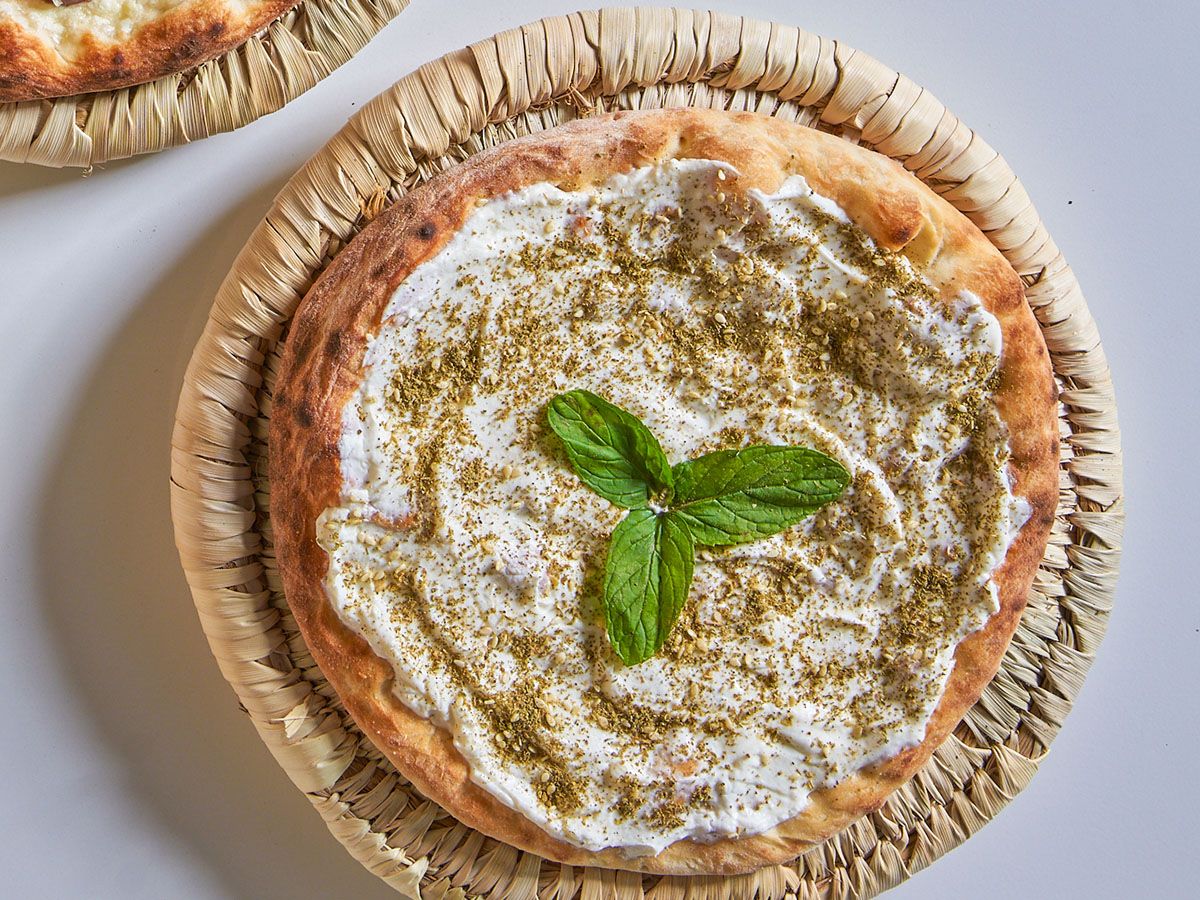 Labneh with Zaatar manoushe