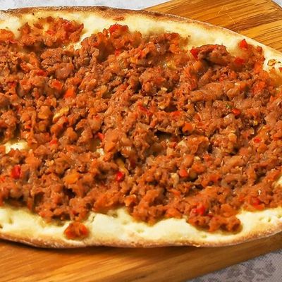 Meat with dough