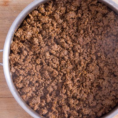Add minced meat