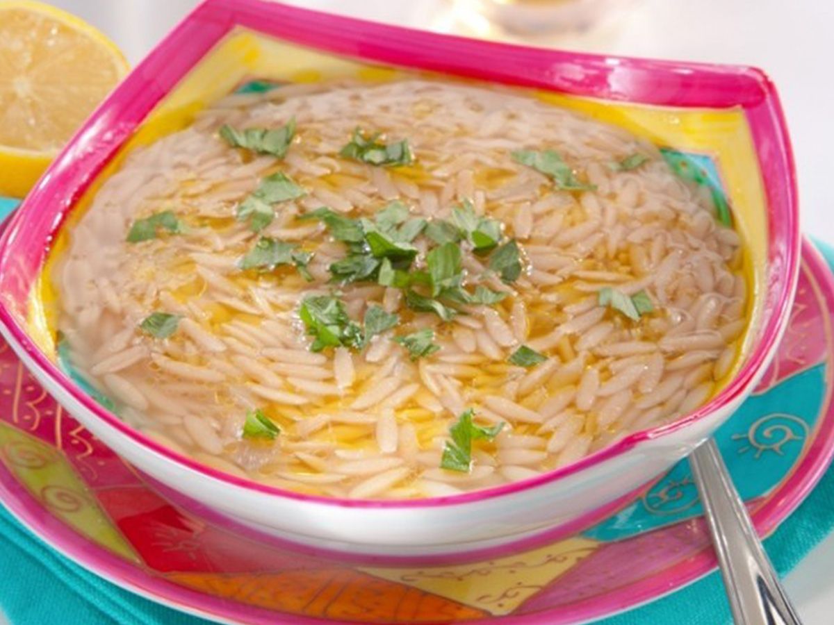 Plain orzo soup