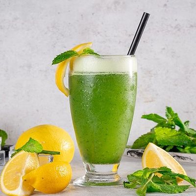 Fresh lemon with mint juice