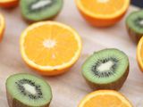Lemon with orange and kiwi juice