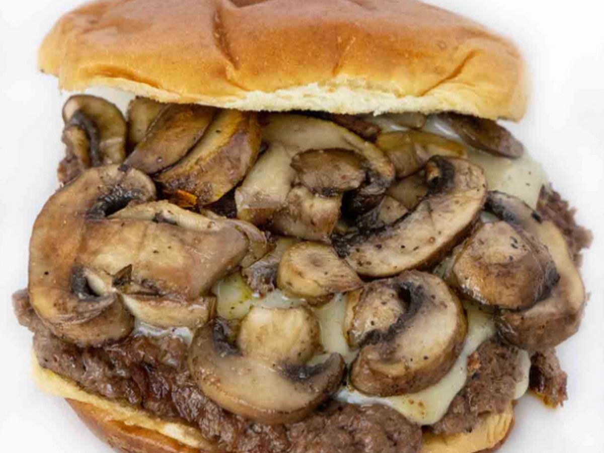 Mushroom With Swiss Cheese Double