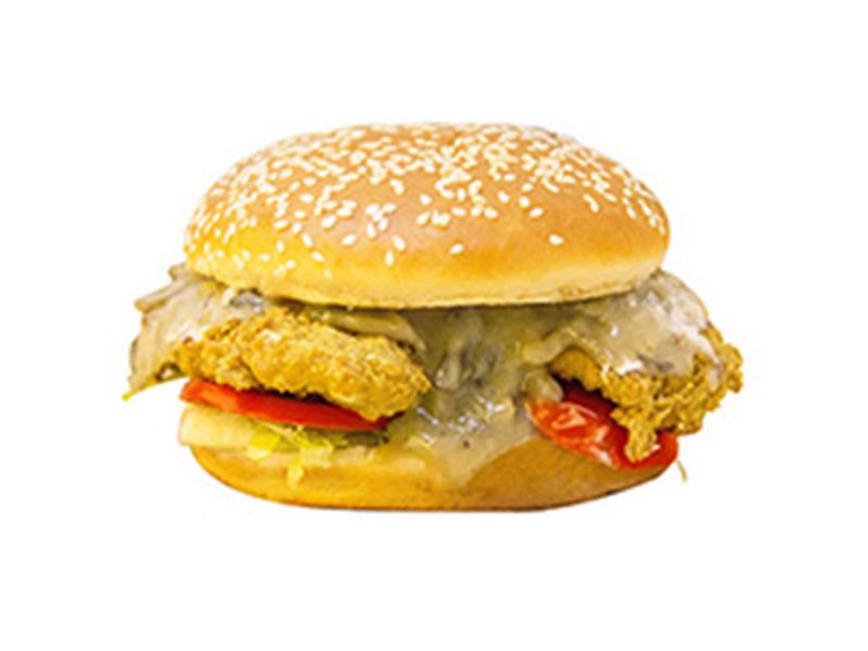 Fried Chicken With Mushroom Sandwich