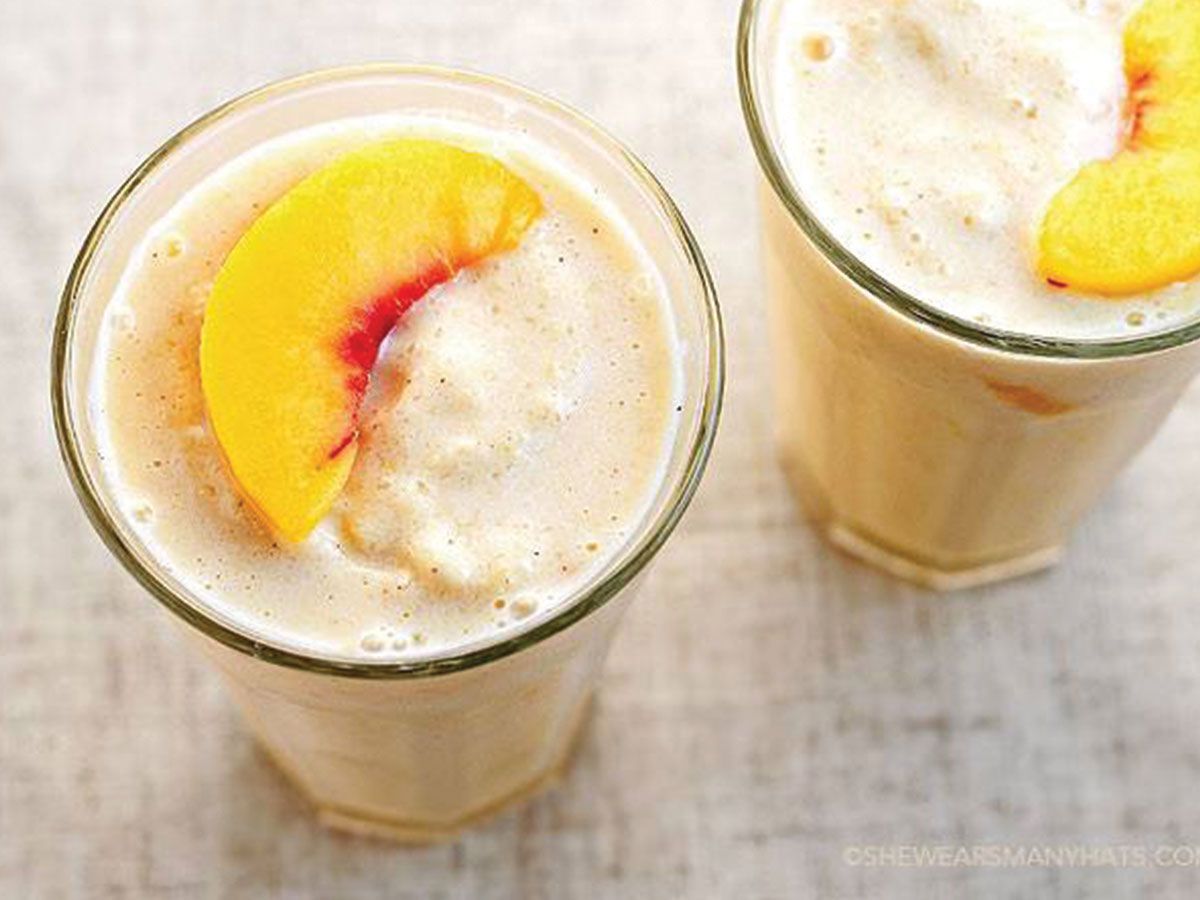 Mango peach smoothie