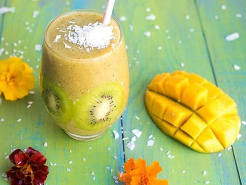 Mango With Kiwi Juice