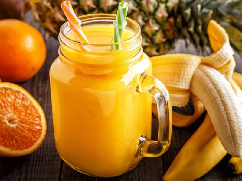Mango With Banana Juice