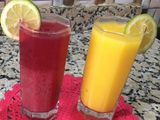 Mango pomegranate seeds Juice