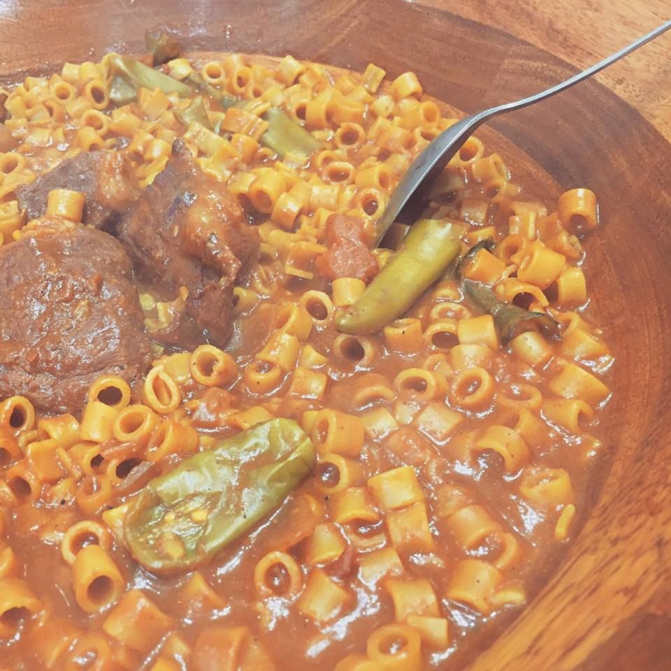 Mbakbaka Pasta With Shambri Meat