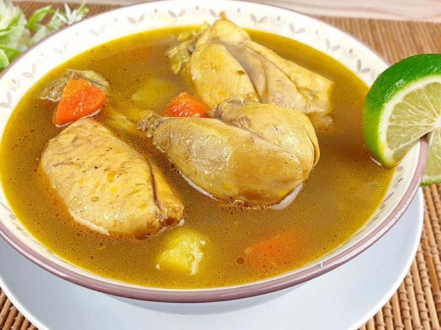 Chicken yellow broth soup