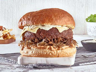 Mushroom Beef Burger Sandwich