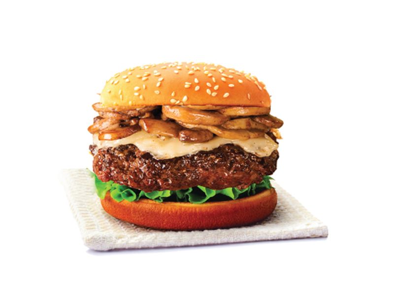 Mushroom Burger Sandwich