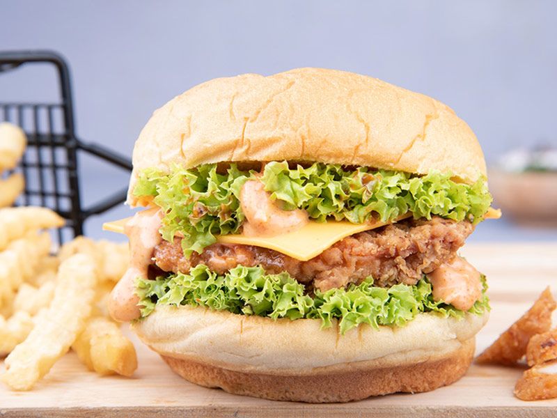 Mushroom Burger Sandwich