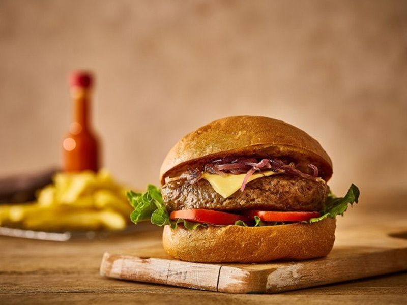 Beef Burger With Mushroom Sandwich