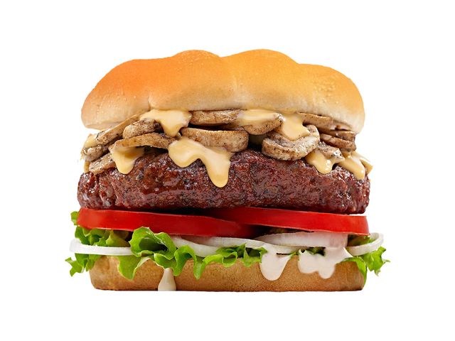 Mushroom land beef Burger