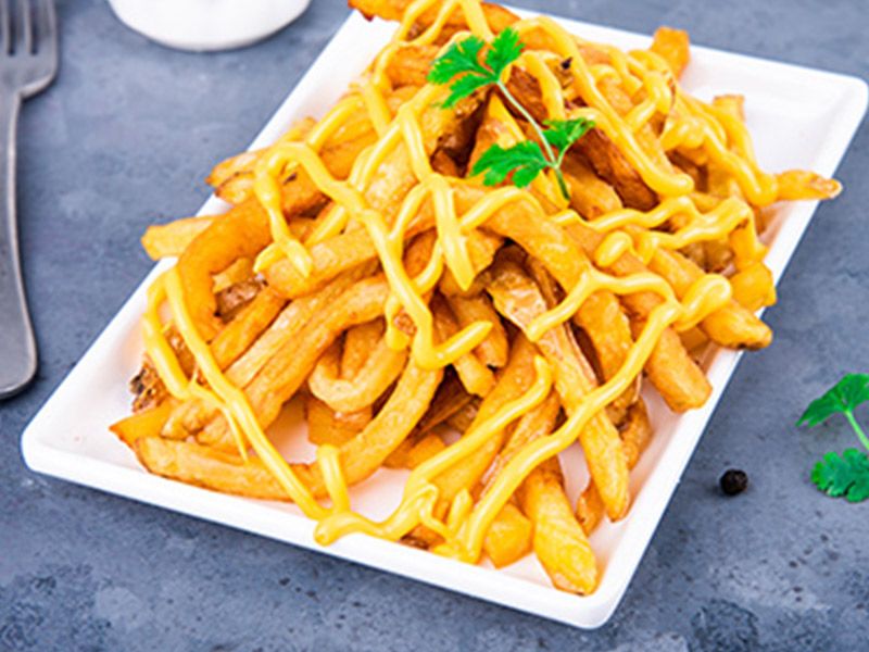 French Fries With Mix Cheese platter