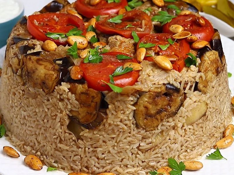 Lamb Meat Makloba Rice