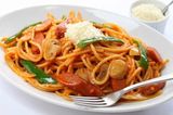 Spaghetti Pasta And Oriental Sausage