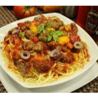 Spaghetti with sausage