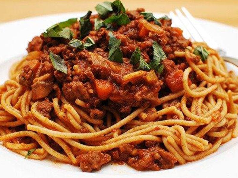 Spaghetti Pasta With Minced Meat