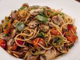 Spaghetti mushroom pasta