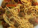 Oriental Sausage Spaghetti