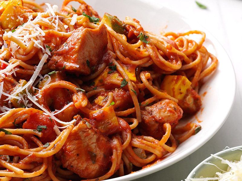 Spaghetti Pasta With Chicken