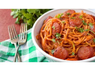 Oriental Sausage Pasta