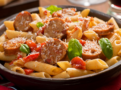 Pasta With Sausage Platter