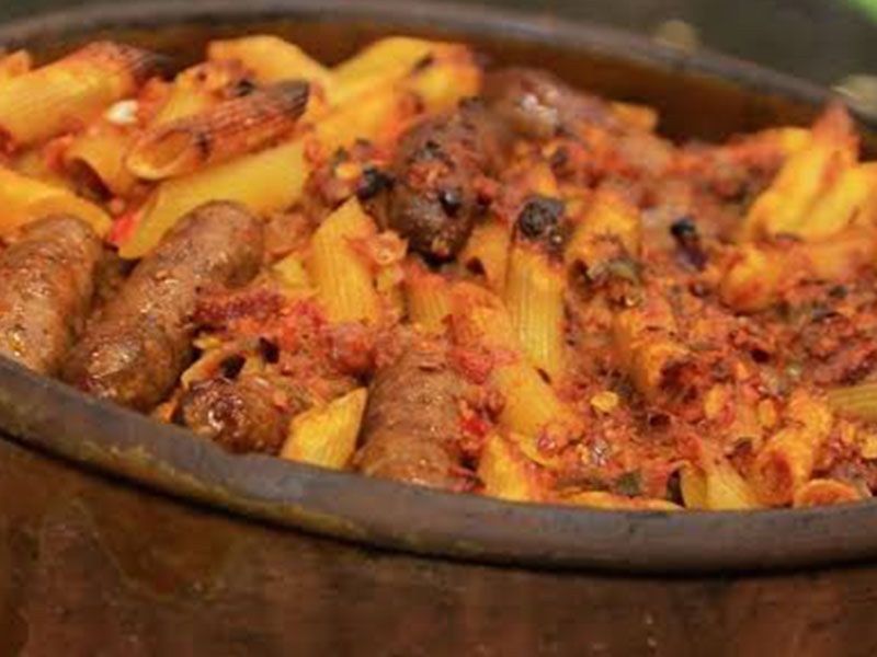 Oriental Sausage Pasta